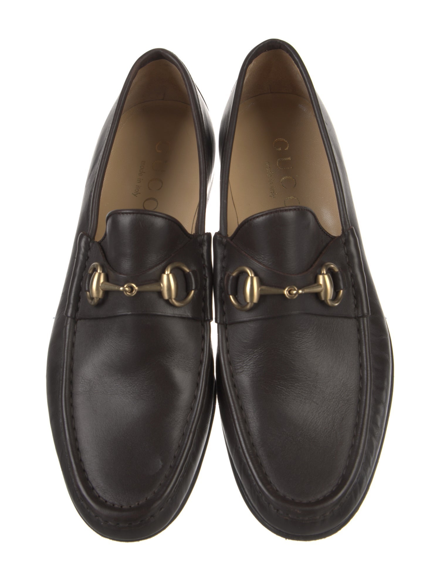 Gucci Horsebit Accent Leather Loafers
